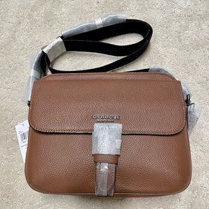 Brand new Coach Hudson Crossbody Bag. Natural leather.